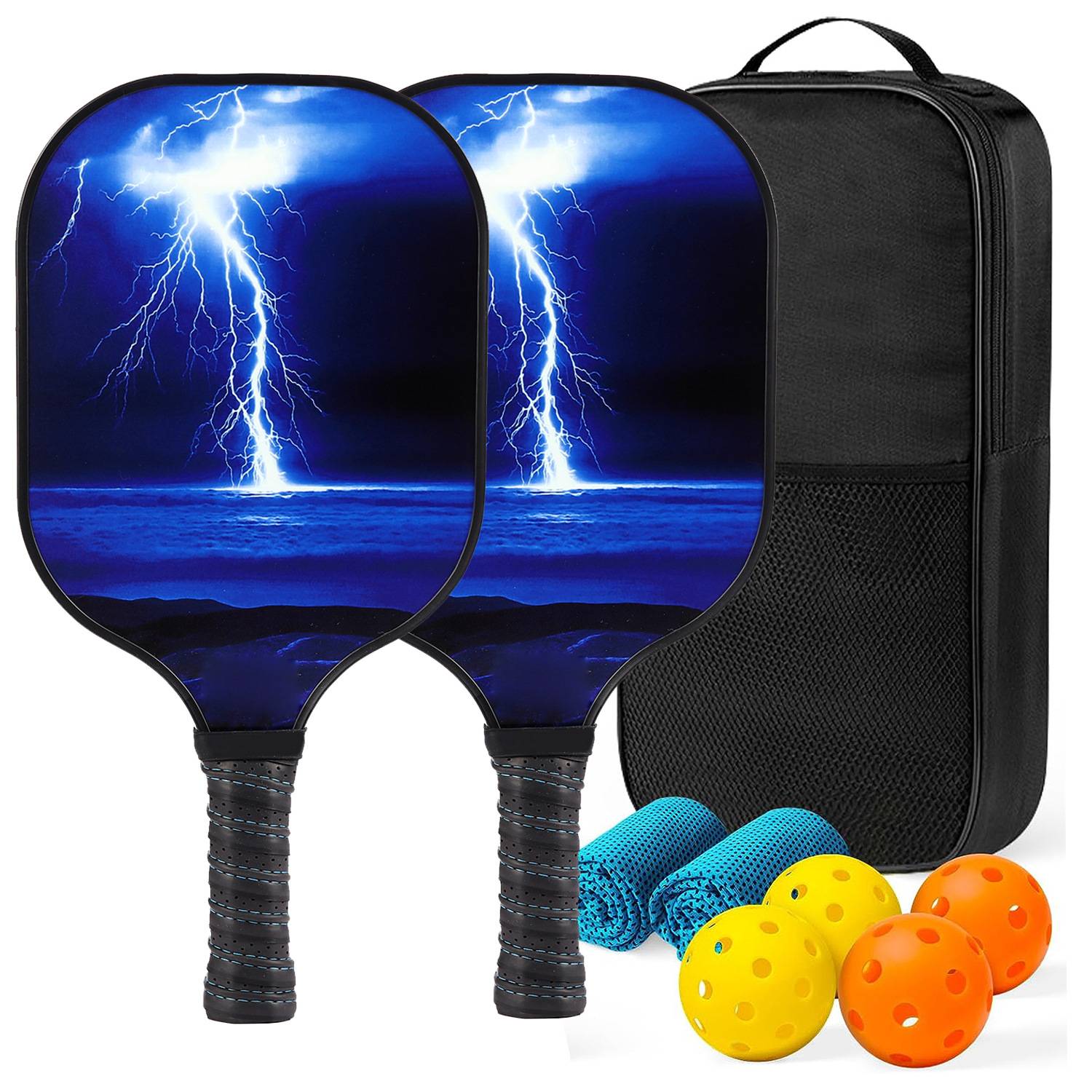[Glass Fiber] 2 shots+4 balls+2 towels +1 packs [lightning]